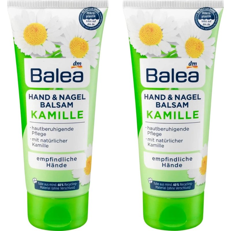 Balea Hand Cream Chamomile - Nourishing Moisturizer | 100 ml (Pack of 2)
