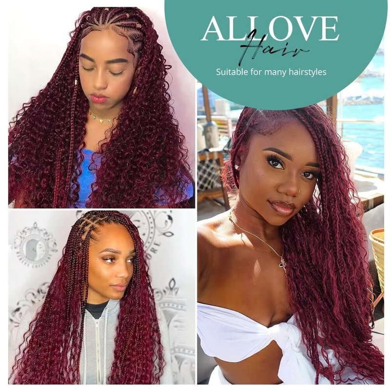 Human Braiding Hair 100g 16 Inch Deep Wave Bulk Human Hair for Braiding 2 Bundles/Pack No Weft Brazilian Virgin Deep Curly Human Hair Extensions Color 99J Burgundy Braiding Hair for Micro Braids