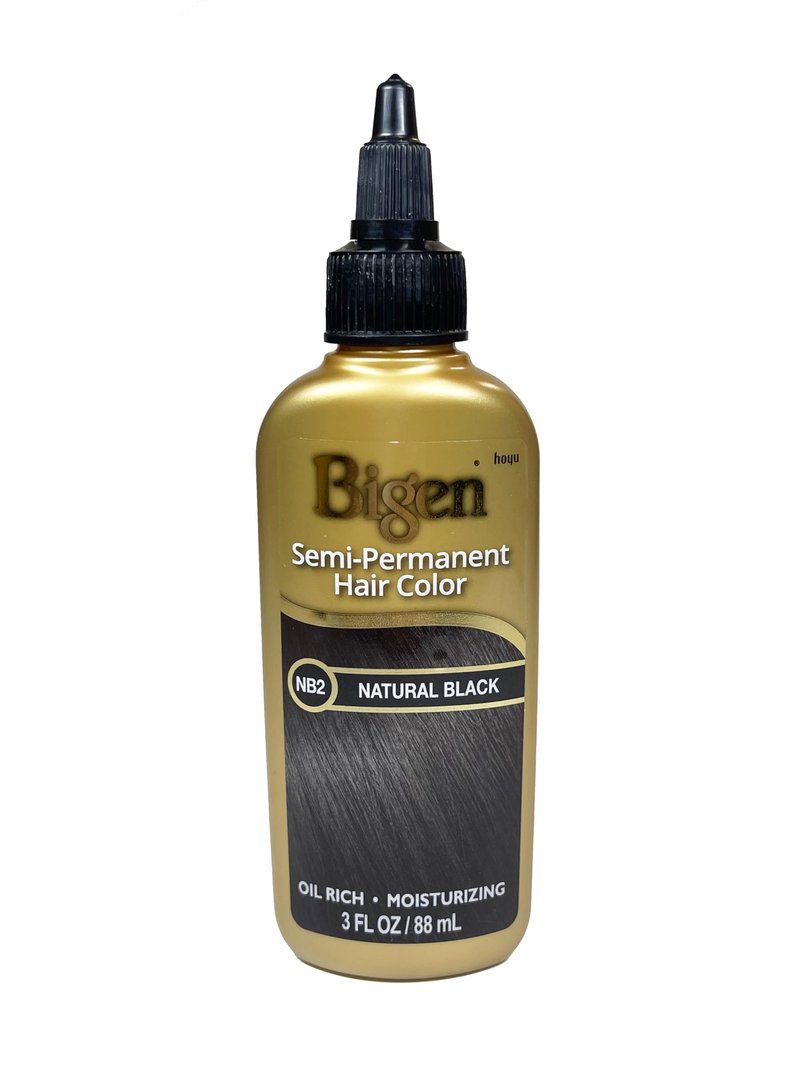 Bigen Semi-Permanent Haircolor #Nb2 Natural Black 3 Ounce (88ml) (6 Pack)