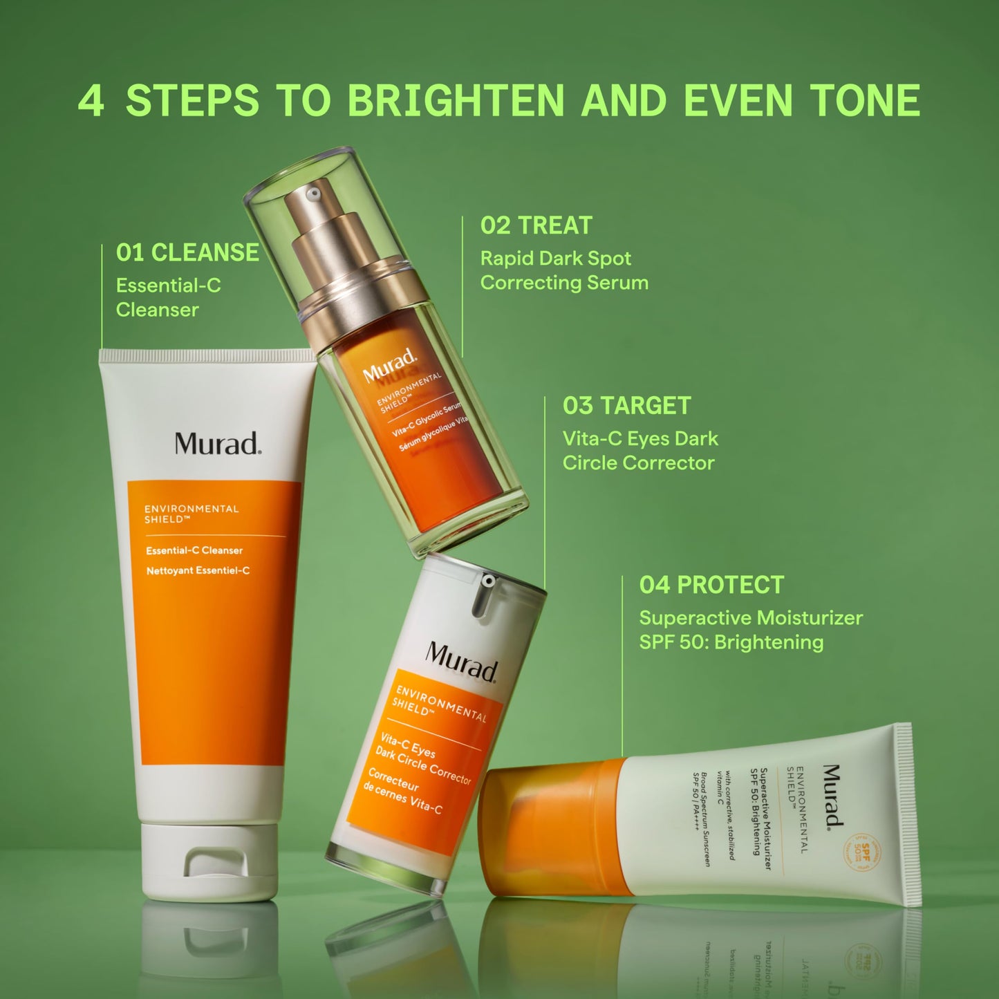 Murad Vita-C Glycolic Serum - Advanced Brightening Vitamin C and Glycolic Acid Face Serum for Improved Skin Tone and Texture - Gold-Stabilized Vitamin C for Enhanced Efficacy and Potency