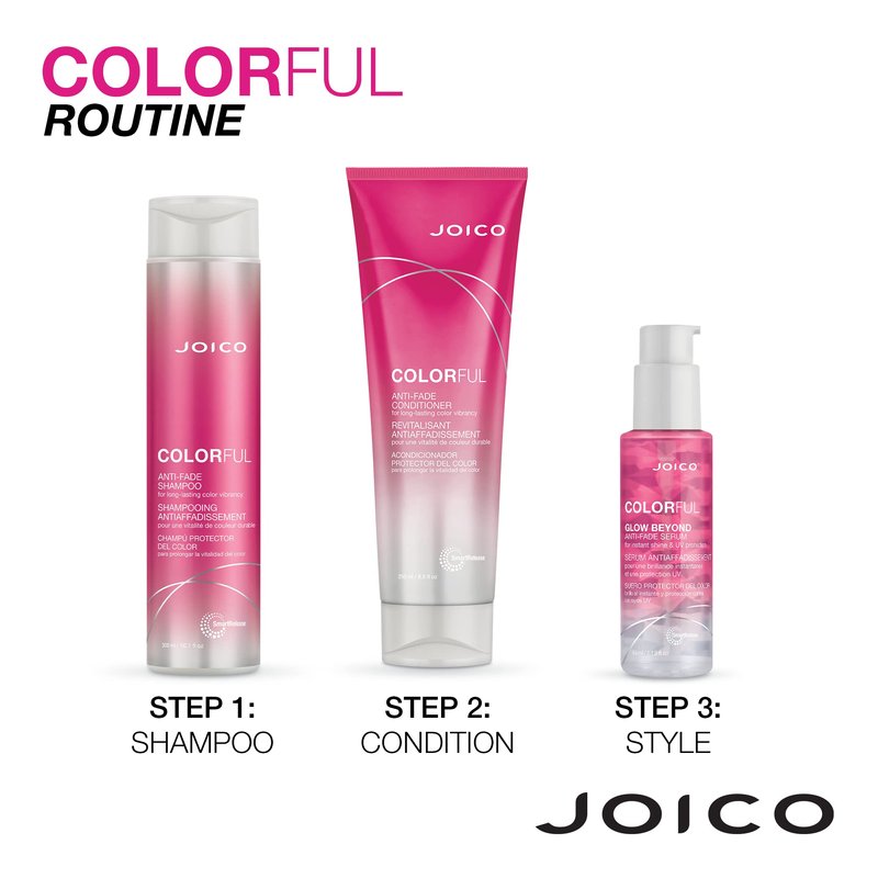 Joico Colorful Anti-Fade Shampoo and Conditioner Set Preserve Hair Color Long-Term Vibrancy For Color-Treated Hair