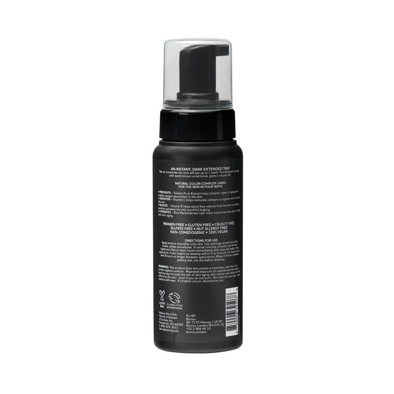 Norvell Sunless Dark Self Tanner Mousse with Bronzer 8 fl oz – Instant Natural Looking Fake Tan for a Bronzing Glow, Streak Free, Fast Drying, Long Lasting Sunless Tanning Color