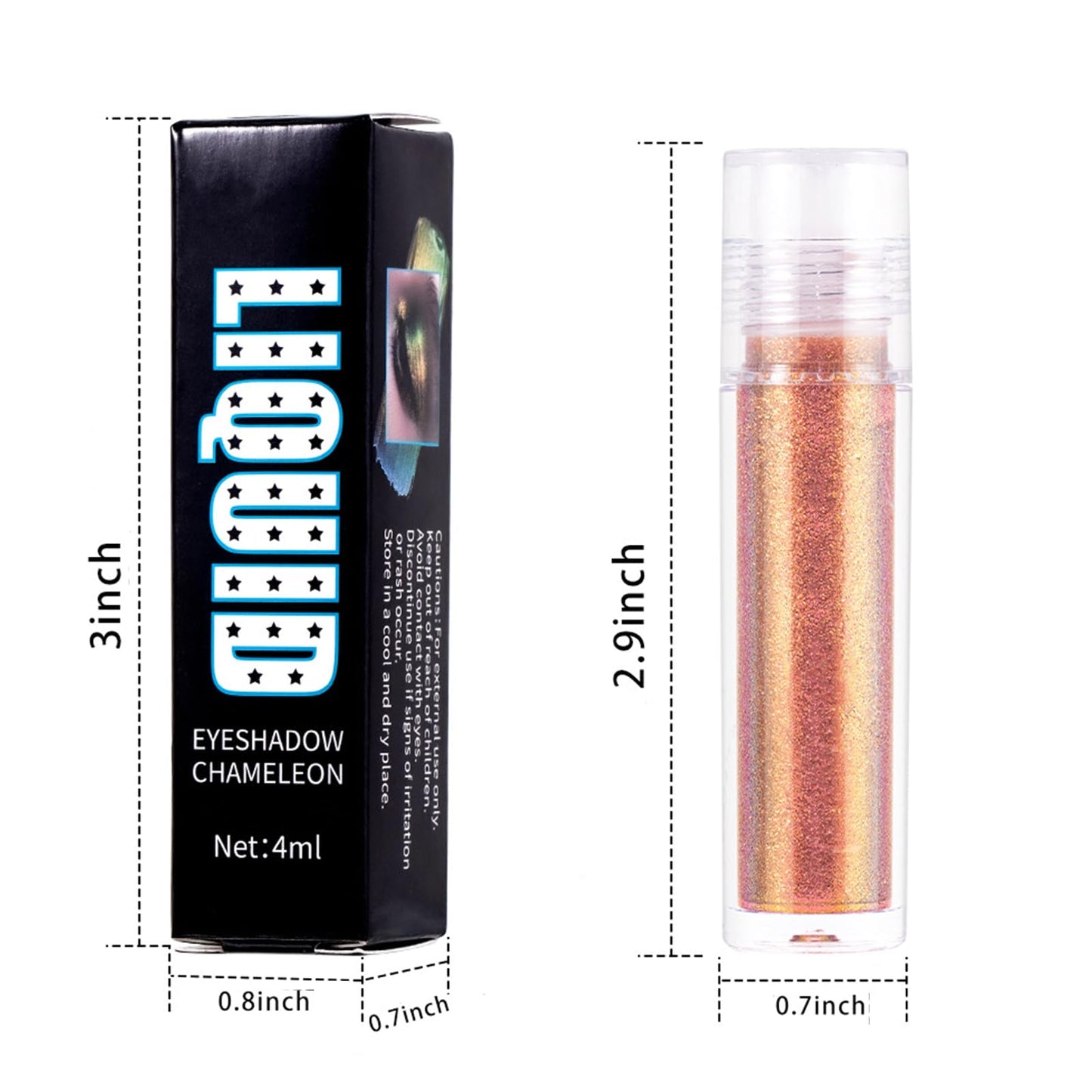Liquid Glitter Eyeshadow,Vibrant Color Shifting Holographic Eyeshadow Long Lasting Liquid Eyeshadow Smooth and Creamy Glitter Eyeshadow Highly Pigment Iridescent Makeup 0.14 Fl Oz (01, 0.14)