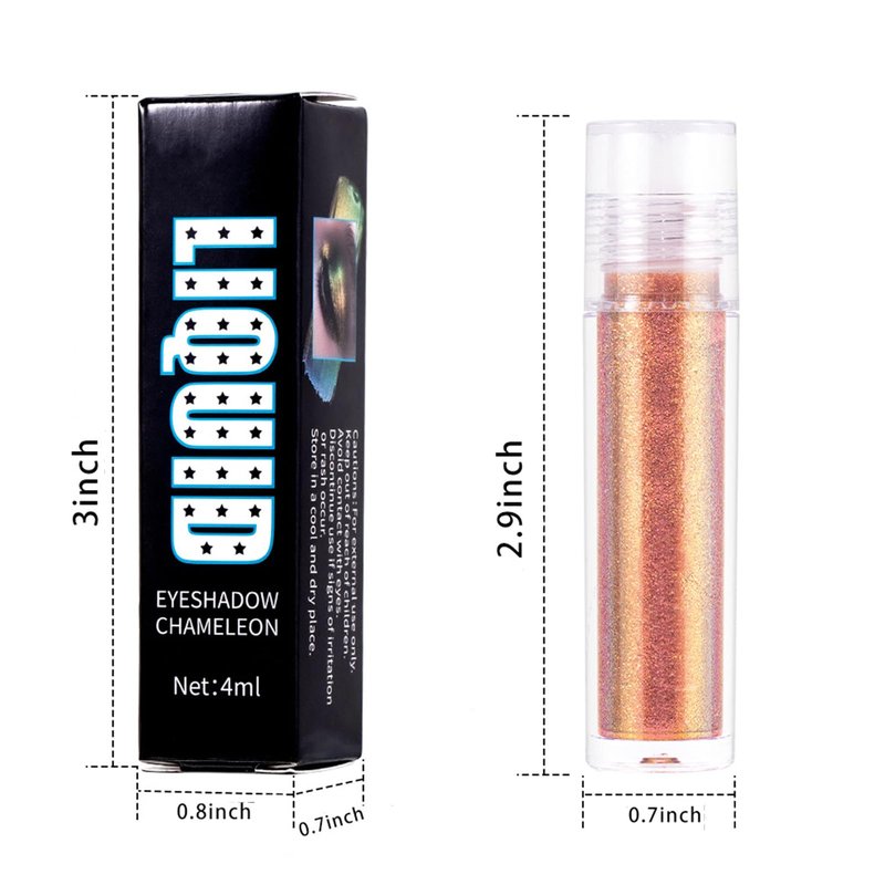 Liquid Glitter Eyeshadow,Vibrant Color Shifting Holographic Eyeshadow Long Lasting Liquid Eyeshadow Smooth and Creamy Glitter Eyeshadow Highly Pigment Iridescent Makeup 0.14 Fl Oz (01, 0.14)