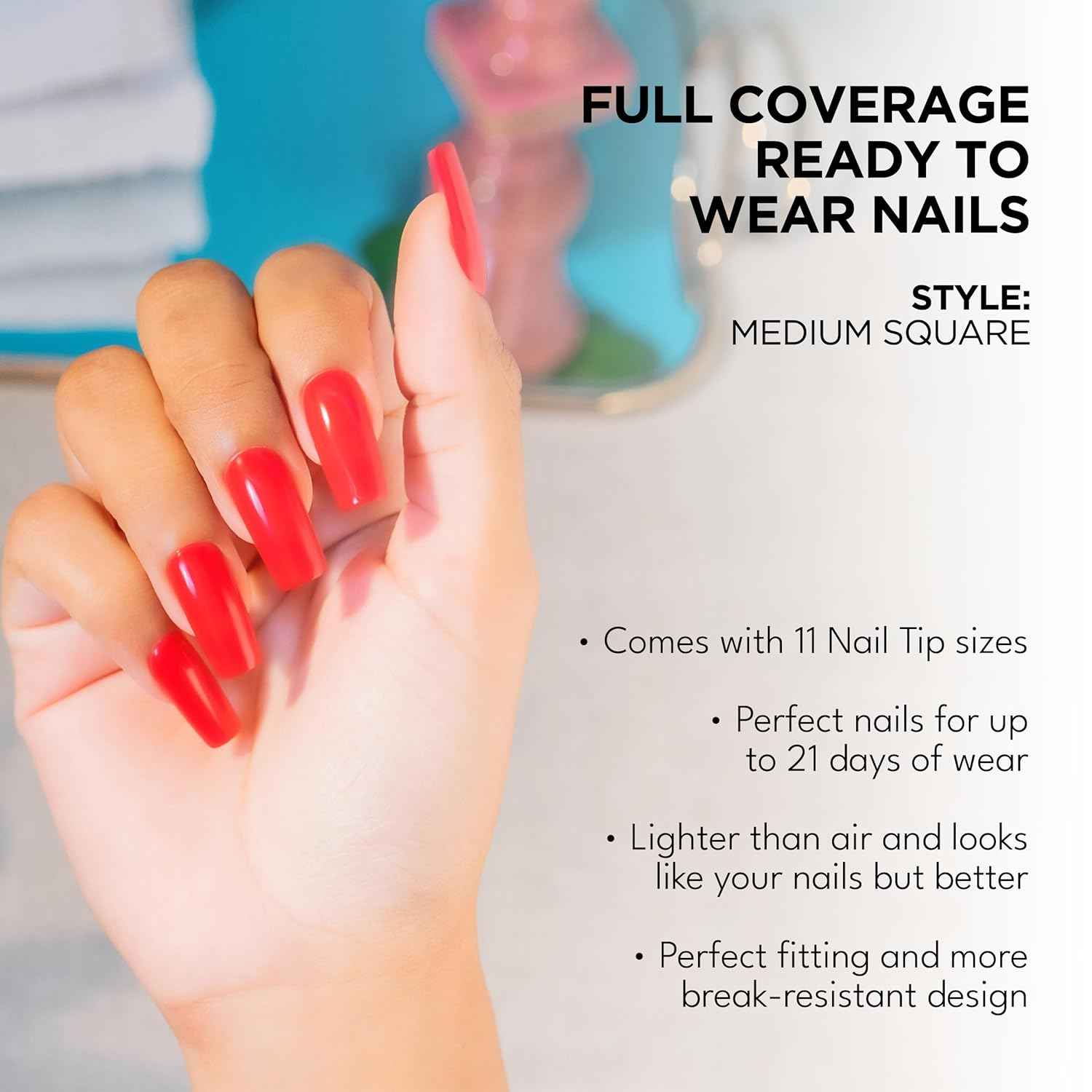 Red Carpet Manicure Soft Gel Tip Kit - FREE 110 Carat Medium Square Nail Tips