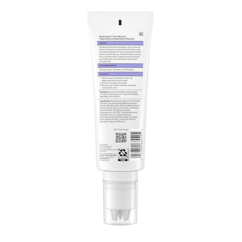 Neutrogena Hair Restore Scalp Detox Cleanser - Triple Action Formula | 8 Fl Oz