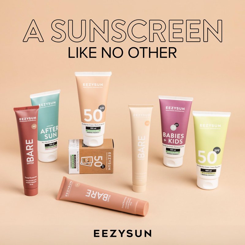 EEZYSUN AfterSun Cooling Cream - Vegan After Sun Lotion with Aloe Vera, Tea Tree Oil, Chamomile - Soothes, Hydrates Sunburn - Outdoor, Vacation, Beach Essentials, After Sun Skin Care - 3.3 fl oz