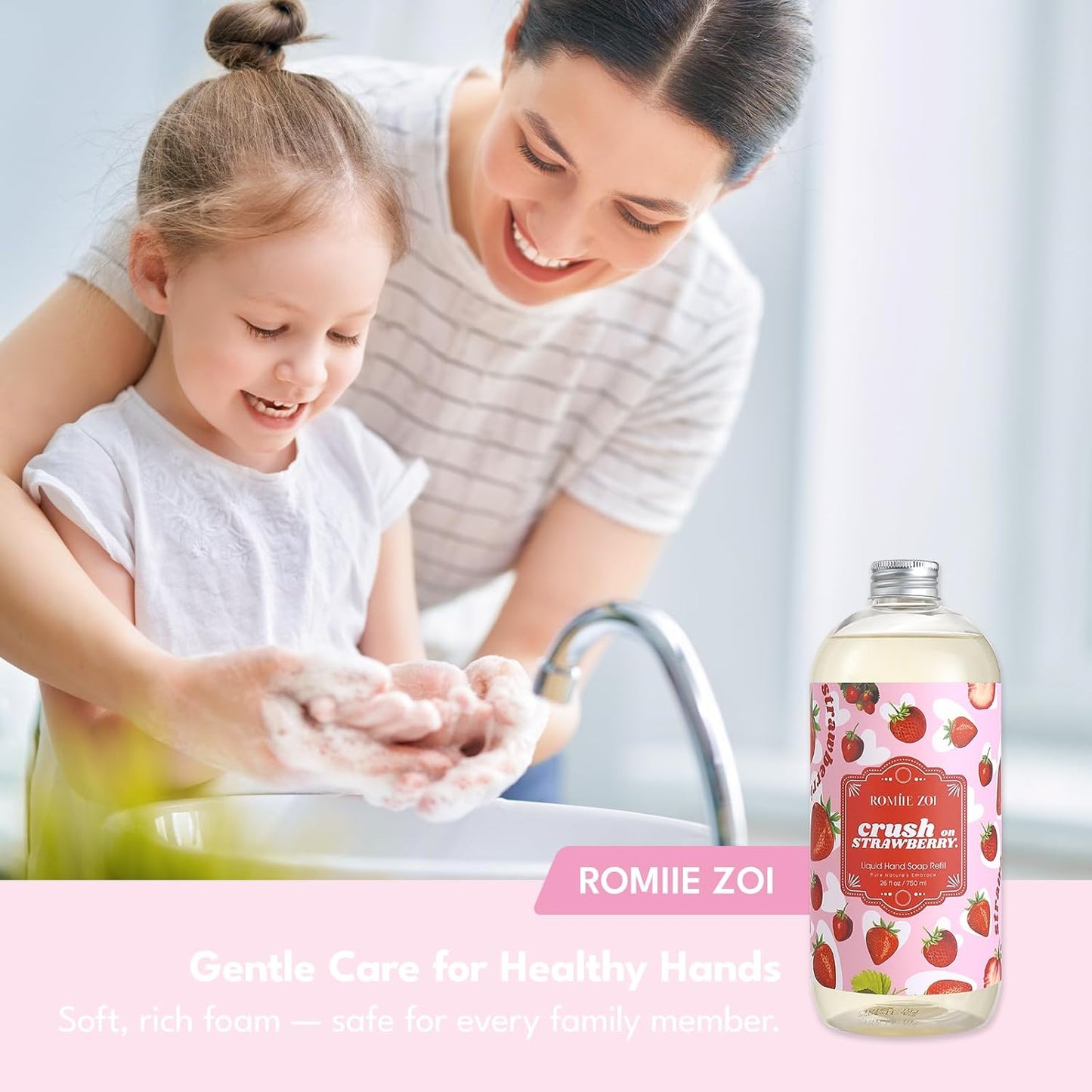 Sweet Vanille Liquid Hand Soap Refill Gift Set – 3 Pack (26 Fl Oz Each), Plant-Based & Biodegradable for Kitchen & Bathroom