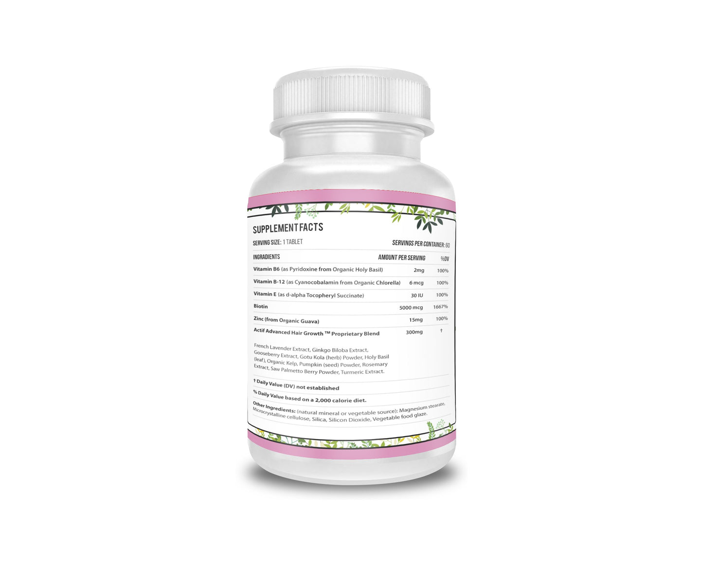 ACTIF Hair Growth for Women with 10+ Advanced Factors, Non-GMO, Stops 99% Hair Loss, Made in USA, 60 Count