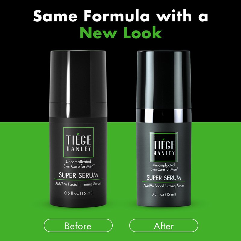 Tiege Hanley Anti Aging Face Serum for Men, Super Serum with Peptides, Retinyl Palmitate, and Sodium Hyaluronate to Firm Skin and Reduce Fine Lines, Men’s Skin Care, 0.5 Fl Oz