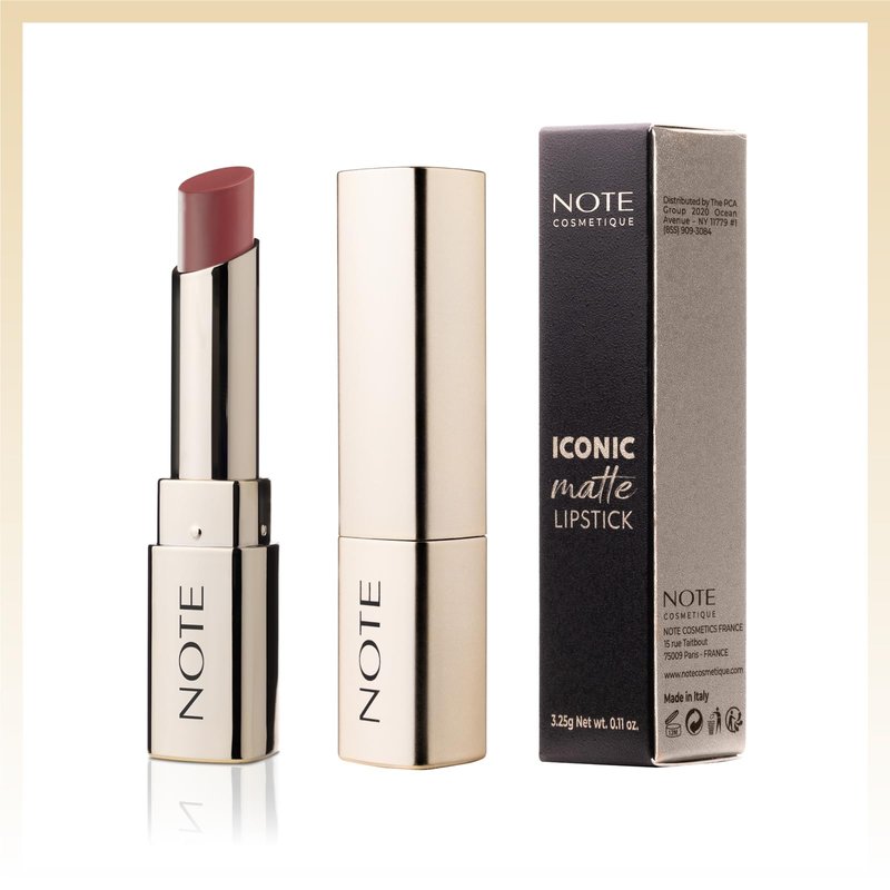 NOTE Cosmetique Iconic Matte Lipstick - Velvety Lipstick for Women - Non-Drying, Lightweight Lip Makeup - 110 Alluring - 0.11 oz