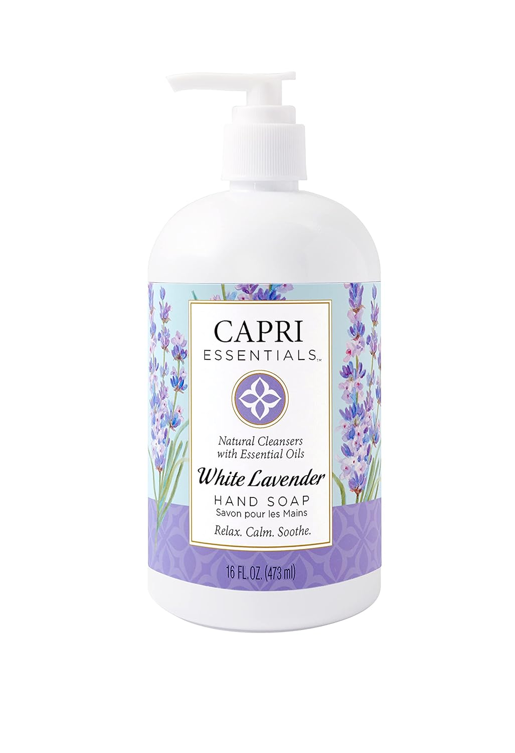 Natural Lavender Hand Soap - Plant-Based Aromatic Liquid Cleanser (16 FL Oz, 3 Pack)