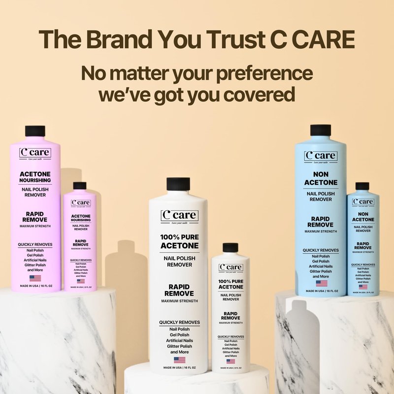 Nourishing Acetone Nail Polish Remover | Professional Quality | Rapidly Removes Natural, Natural, Gel, Acrylic, and Glitter Nails | 16 Fl oz