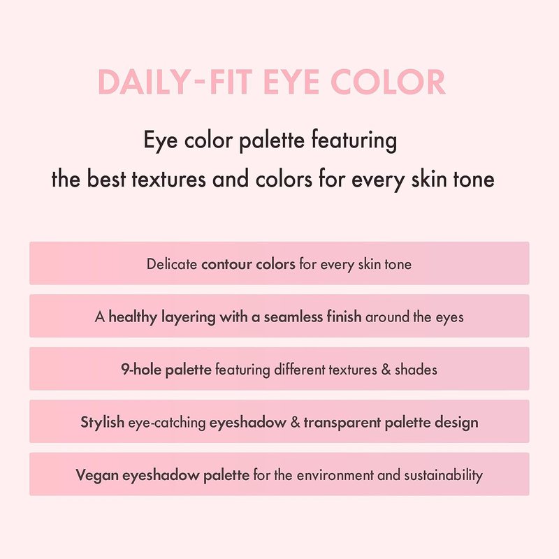 Amuse SEOUL Eye Color Palette - 9-Cool Rose Tones, Blendable Matte & Shimmer Eyeshadow, Vegan Korean Makeup | 02 Cool Rose