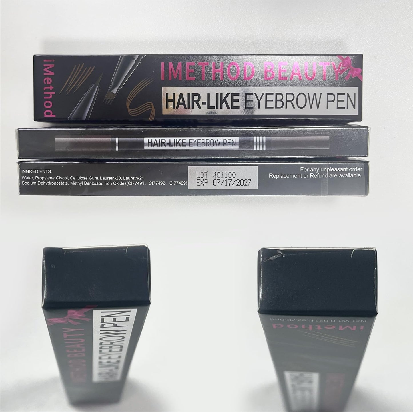 iMethod Eyebrow Pen - Eyebrow Pencil Dual-Ended Eye Brow Pencils for Women with 4-Fork-Tip & Precise Brush-Tip Create Natural Hair-Like Brows, Last All-Day