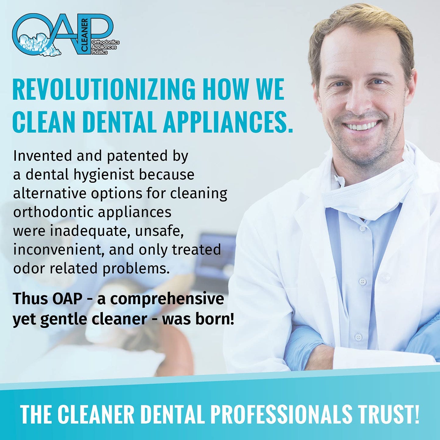 Orthodontic Cleaner by OAP Cleaner | Retainer Cleaner, Denture Cleaner, and Mouth Guard Cleaner | 60 Second Gel Cleanser | Paraben, Sulfate and Triclosan Free | 60 mL Bottle