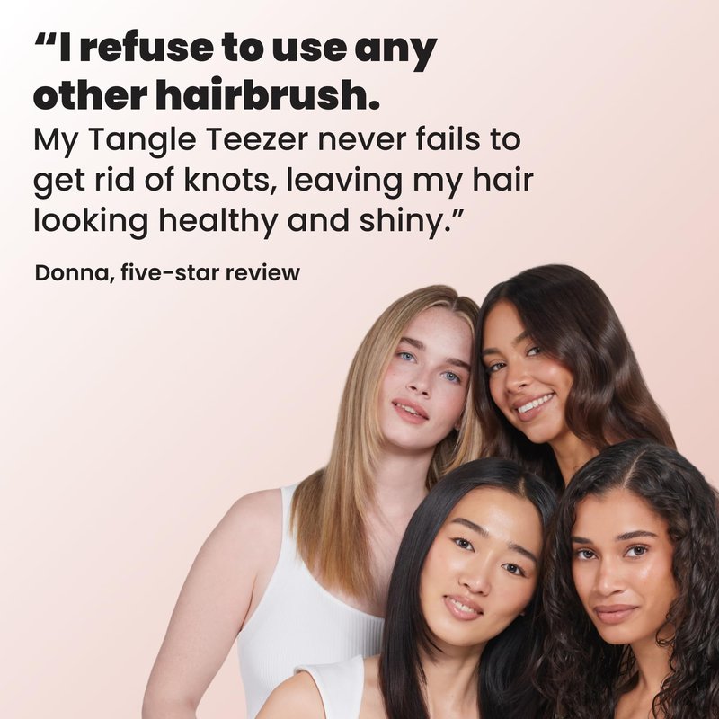 Tangle Teezer Ultimate Detangler Brush for Wet & Dry Hair, Eliminates Knots & Reduces Breakage for Straight to Wavy Hair Types, Apricot Blaze
