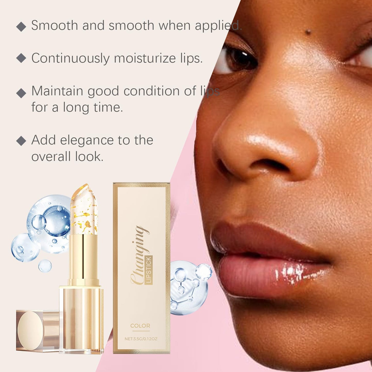 Gartiage 2026 New Upgraded Color Changing Lipstick for Women, PH Lipstick Color Changing, Clear Lip stick That Changes Color (1OZ)