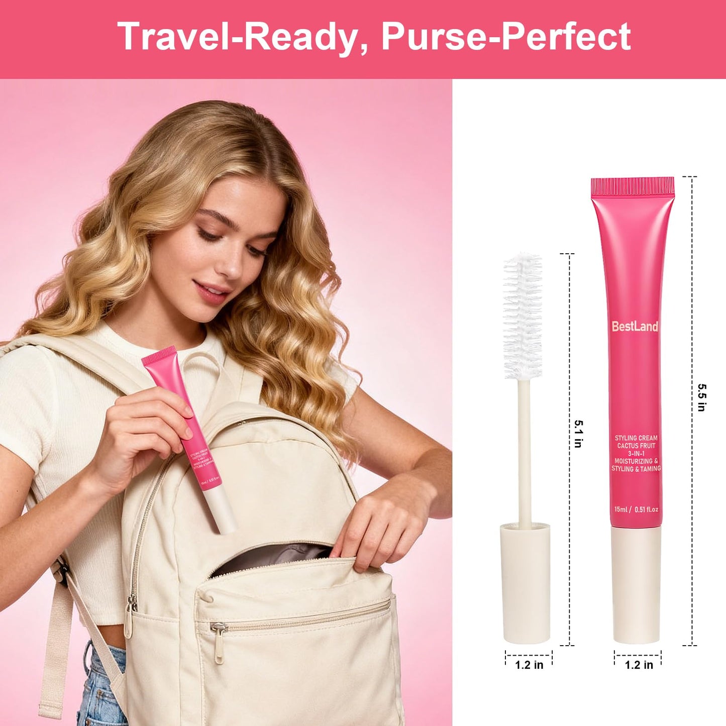 BestLand Hair Finishing Stick, Small Broken Hair Finishing Cream Refreshing Not Greasy Feel Shaping Gel Cream Hair Wax Stick Fixing Bangs Stereotypes Cream