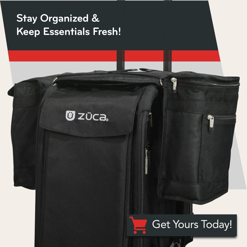 ZUCA Pro & Sport Bag Accessory: Large Artist Utility MakeUp Pouch - Durable, Spacious Cosmetic Storage Solution For Travel & Professional Use