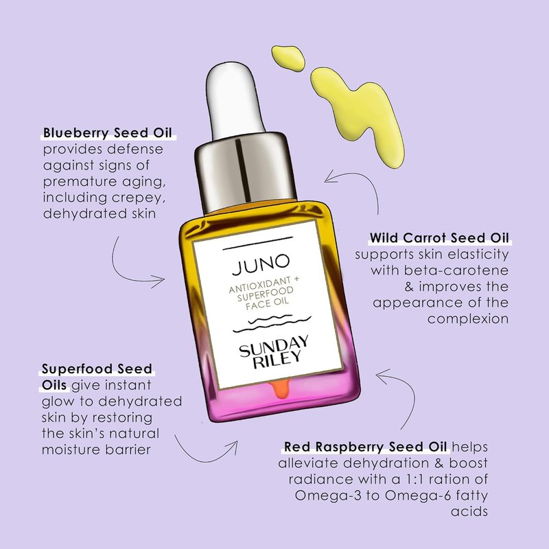 Juno Antioxidant Face Oil by Sunday Riley - Nourishing Superfood Formula for Radiant Skin