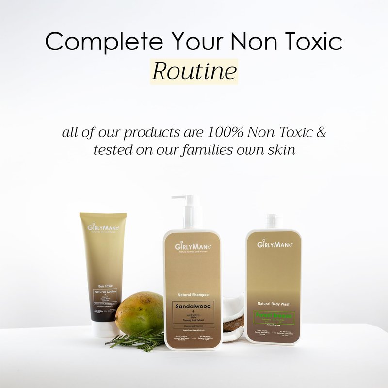 Natural Non Toxic Shampoo-Made with Olive Oil, Argan Oil, & Biotin, No Artificial Fragrance, Nourishing Ingredients, For All Hair Types, Family Owned (Sandalwood)