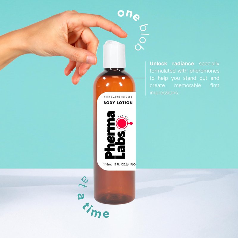 PHERMALABS Pheromone Body Lotion Him - Alluring Scent - Perfume con feromonas Cologne oil infused for Men - Enhance Attraction - Pheromones Perfumes for Men - Long-Lasting - Para Hombre Fragrance