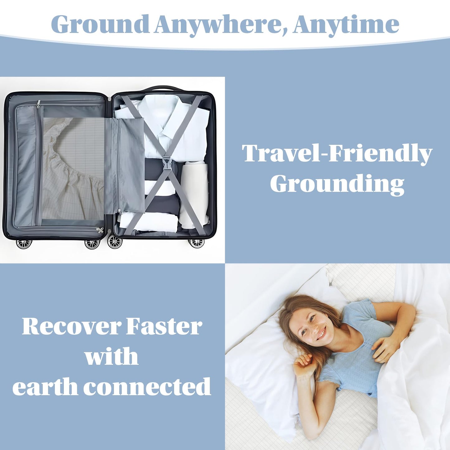 Grounding Sheets, Grounding Fitted Sheet, Silver Fiber Material, Deep Pocket Grounding Well Bed Sheets for Women, Well Bedding for Better Sleep (White, Full XL)