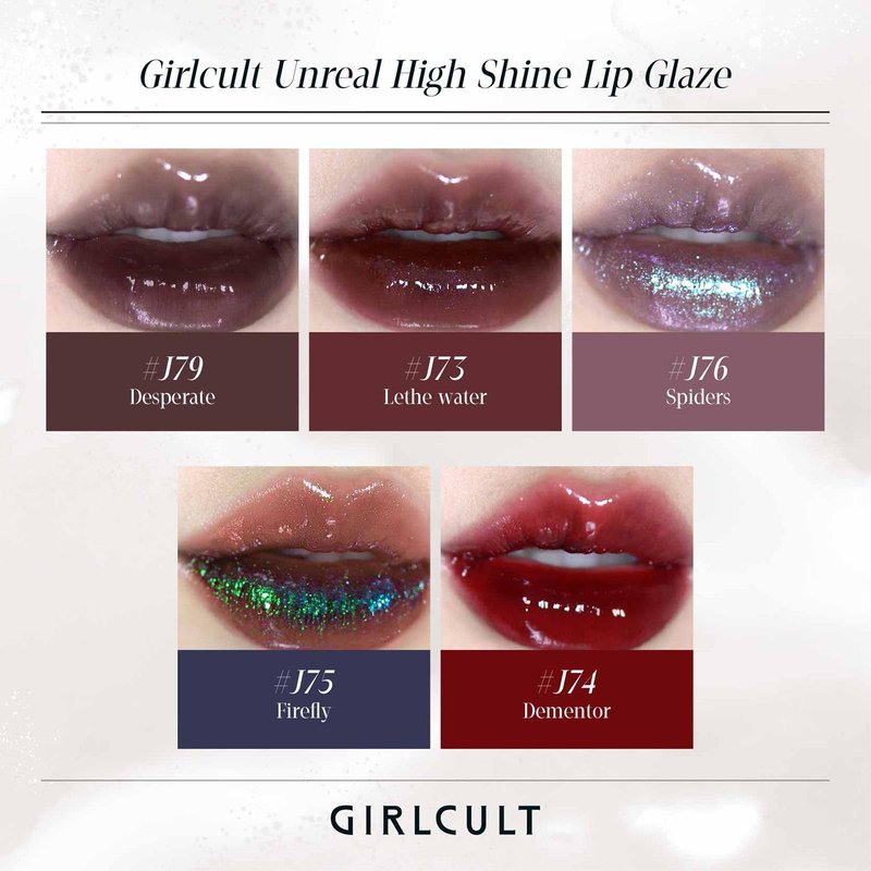 GIRLCULT Glass Shine Lip Gloss – Non-Sticky Hydrating Lip Gloss with High-Shine Finish, Lightweight Moisturizing Formula, Buildable Sheer Color for Plump Lips (J79)