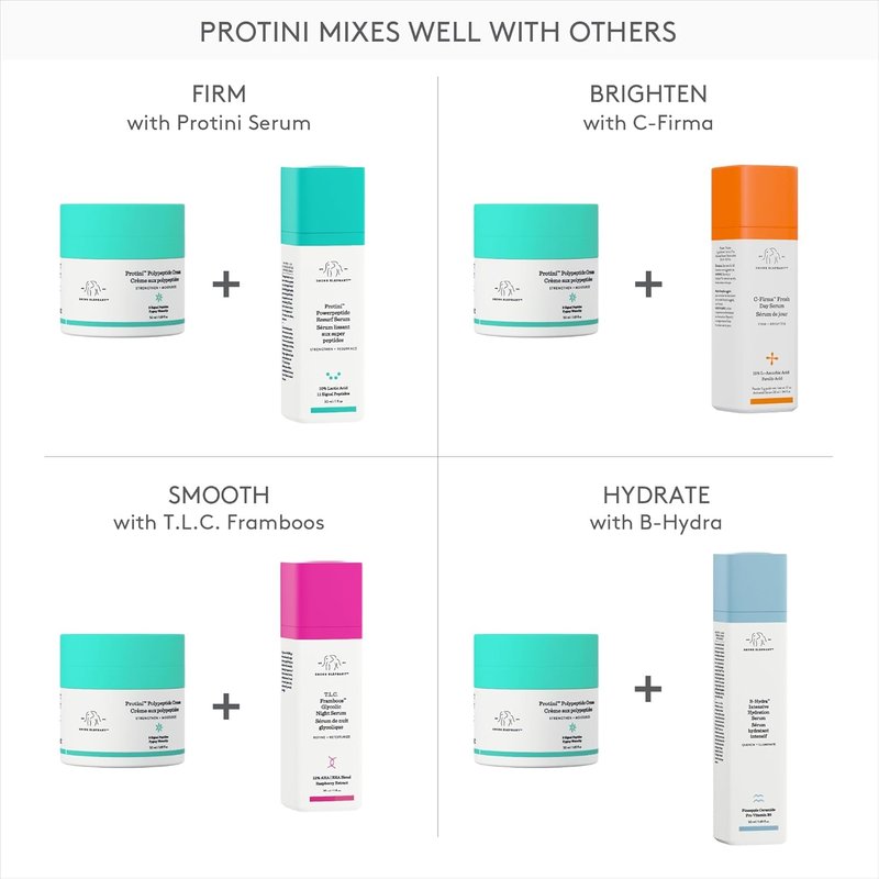Drunk Elephant Protini Polypeptide Cream - Firming Moisturizer for Youthful Skin | 1.69 oz, Clean & Cruelty-Free