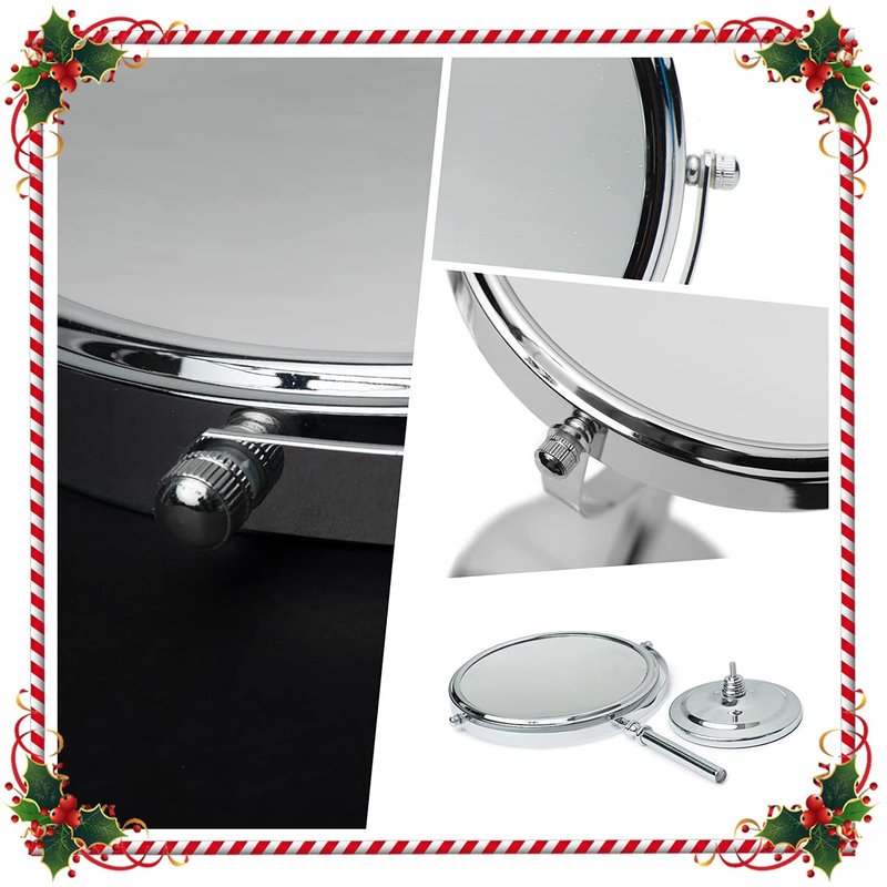 MIRRORVANA Large Double Sided 10X and 1X Magnifying Makeup Mirror with Stand in Gift Box, 15” Tall and 8” Wide
