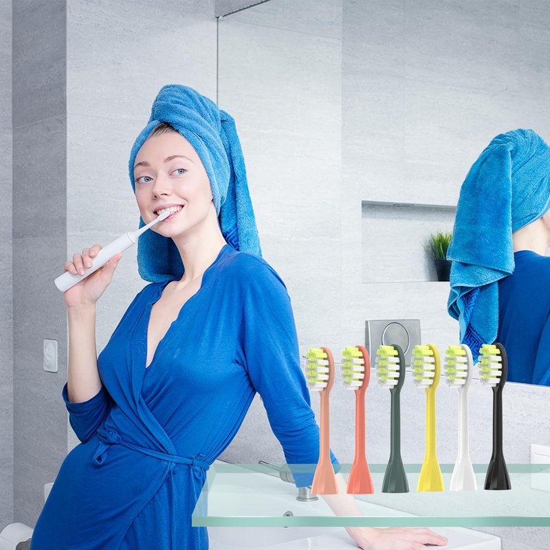 One Series Replacement Toothbrush Heads Pisonicleara Compatible with sonicare Philips BH1022/03 HY1100/02 HY1102 (8-pc) Battery Brush, Mango Snow White Travel Refill (one-Shimmer)