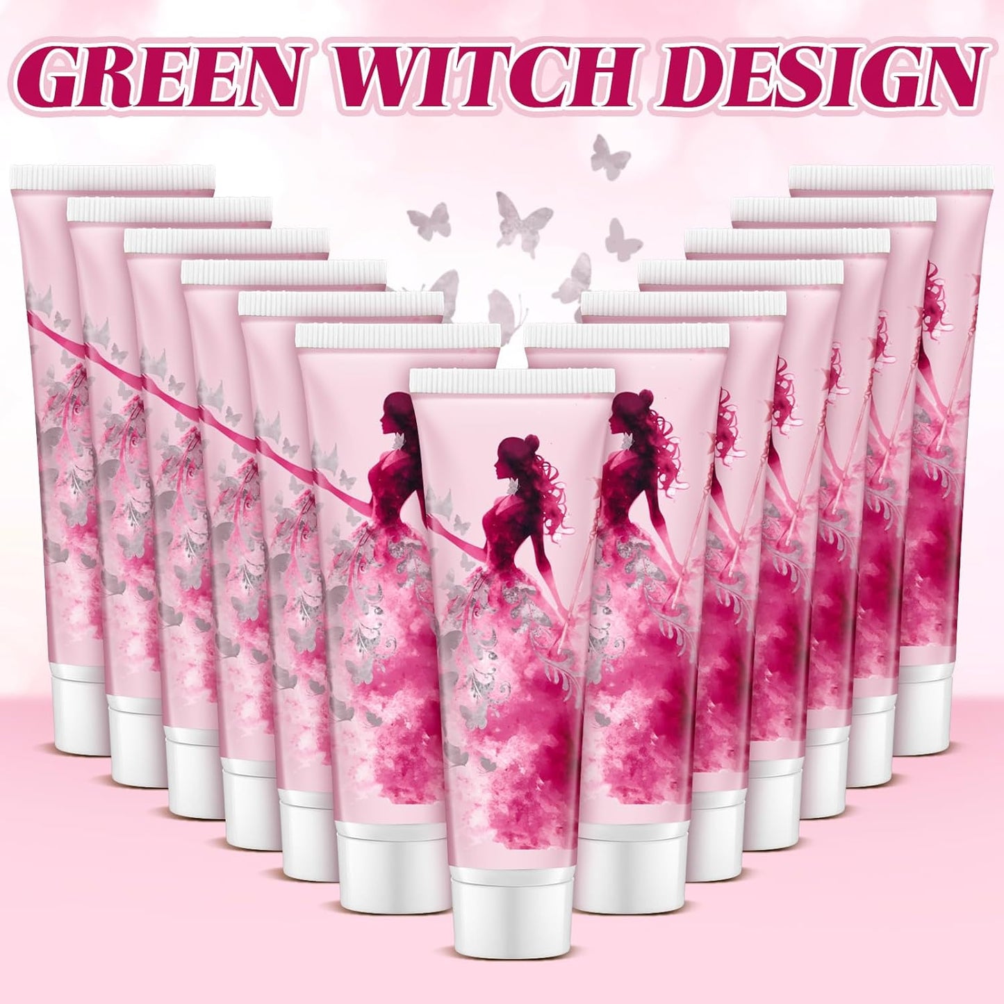 12 Pcs Witch Hand Creams - Pink & Green Halloween Lotions for Party Favors & Decorations