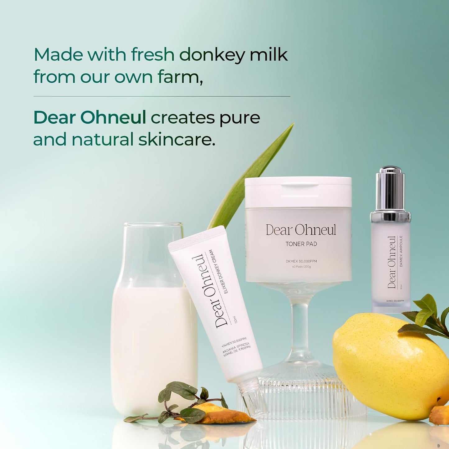 Donkey Toner Pads - Pore-Tightening & Hydrating 60 Pads (7.05 oz) | Gentle Exfoliation with Donkey Milk