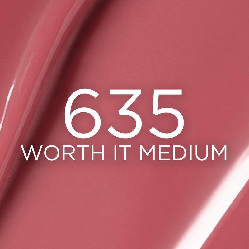 L'Oreal Paris Hyaluron Tint Lip Stain Serum, Long Lasting, Hydrating Lip Makeup Infused with Hyaluronic Acid, 635 Worth It Medium (Medium Berry Nude)
