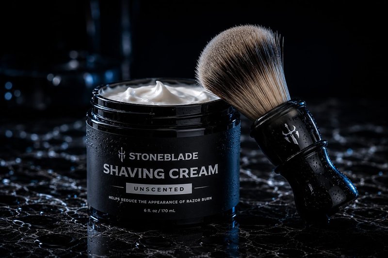 Shaving Cream for Men with Sensitive Skin, Camphor & Menthol Free, 6 oz