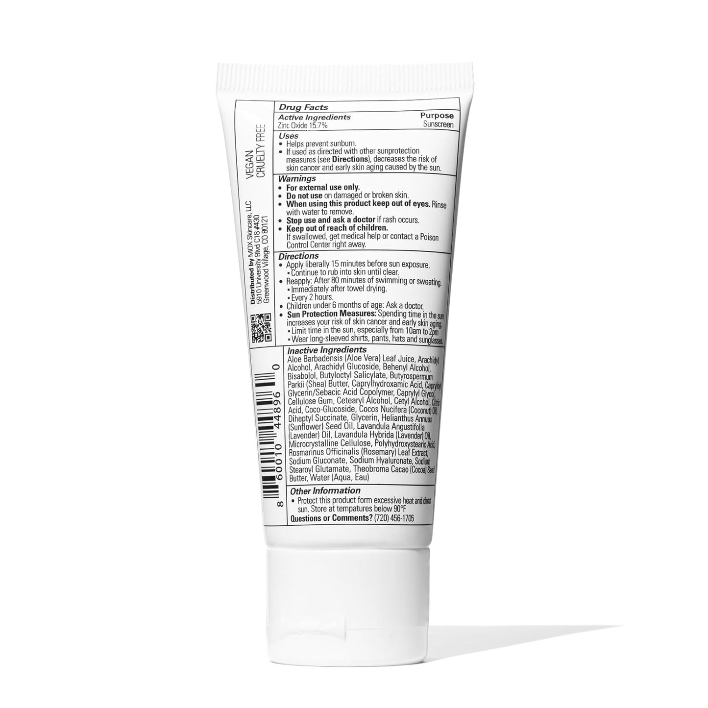 Mox Invisible Armor SPF 30 Sunscreen - Mineral Zinc Oxide Formula | Broad Spectrum Protection, 2.0 oz, Moisturizing Aloe & Shea Butter