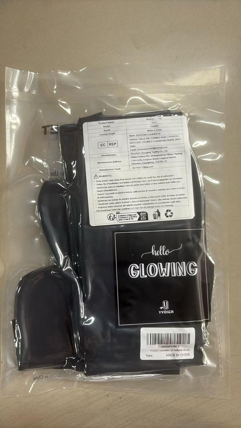 Self Tanning Mitt Applicator Kit - 4 in 1 Set with Exfoliating Glove & Back Lotion Applicator | Perfect for Face & Body Tanning