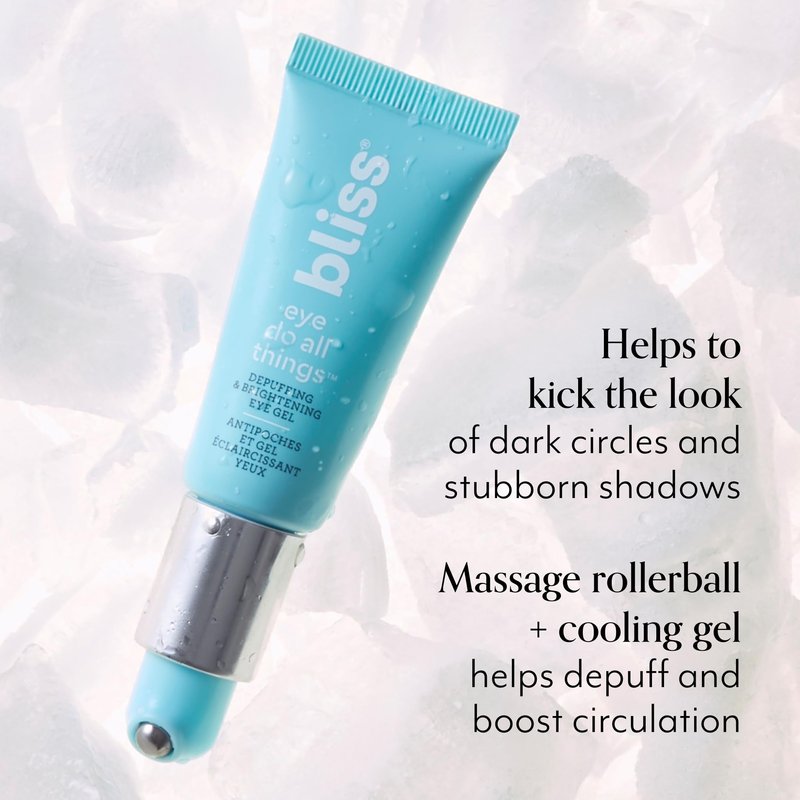 Bliss Serum and Eye Cream 2pc Set: Bliss Bright Idea Vitamin C + Tri-Peptide Brightening Serum - 1 Fl Oz - Hydrating Illuminating Face Cream with Peptides and Eye Do All Things Hydrating Eye Cream