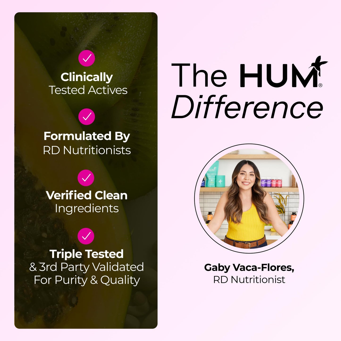 HUM Hair Strong Daily Hair Growth Gummies with Biotin, Zinc, Vitamin B12 to Support Growth, Folic Acid & Vitamin B12 Gummy Vitamins for Healthy Hair Support for Women and Men, 60 Gummies