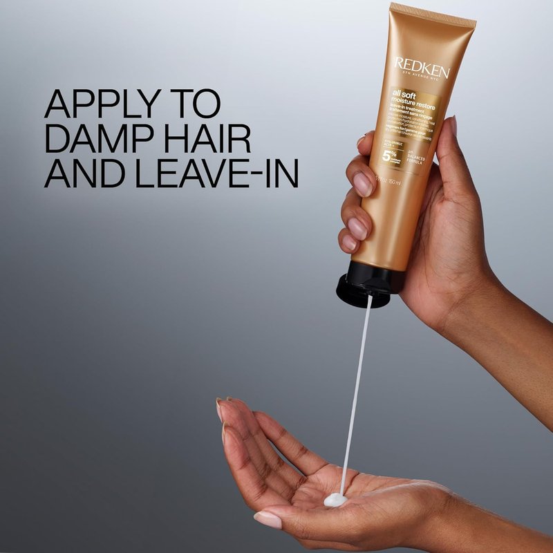 Redken Leave-In Treatment for Dry, Brittle Hair - Moisture Restore Formula for Humidity & Frizz Control