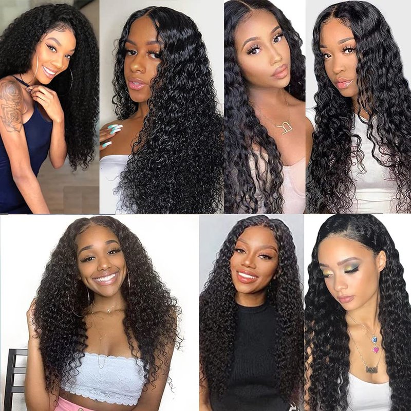 Kinky Curly Human Hair Bundles - 12A Virgin Brazilian Curly Weave | Natural Black (12, 14, 16 Inches)