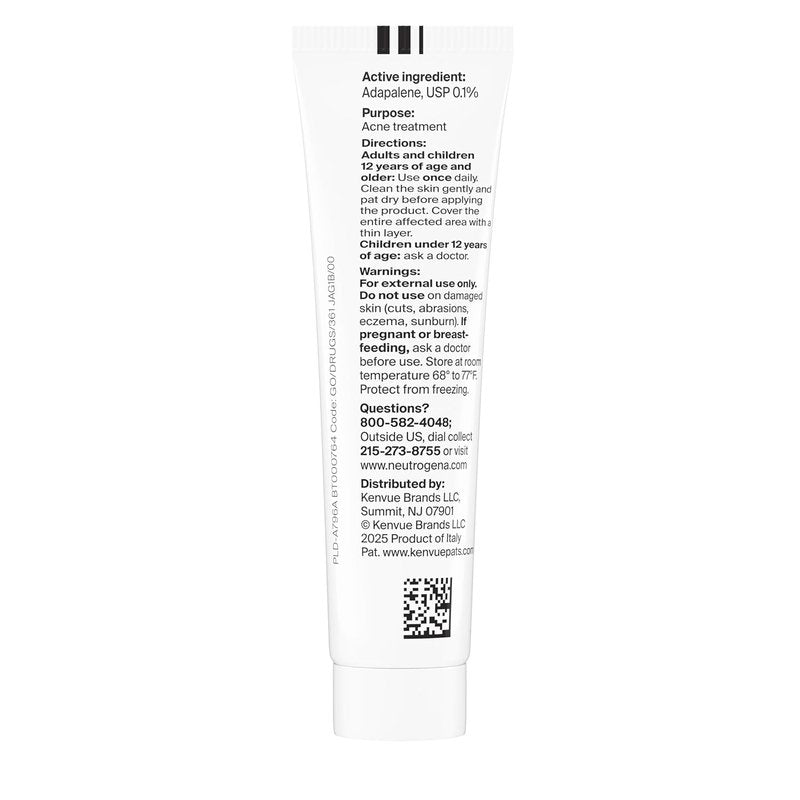 Neutrogena Evenly Clear Retinoid Adapalene Gel 0.1% - Acne Spot Treatment for Breakouts & Post-Acne Marks | 0.5 oz