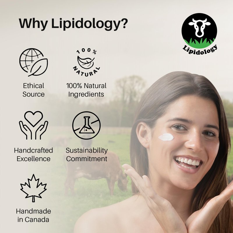 Lipidology Skincare Organic Emu Tallow Balm, Unscented, 60 ml