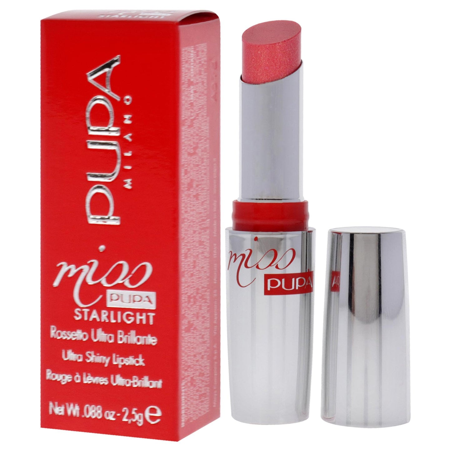 Pupa Milano Miss Pupa Starlight Ultra-Shiny Lipstick - 705 Divine Diana for Women - 0.88 oz Lipstick