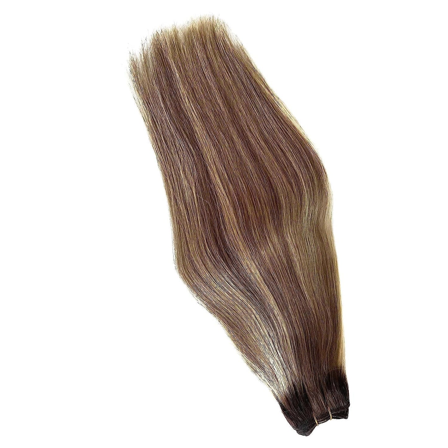 14 Inch Human Hair Extensions - Balayage Brown to Ash Blonde | Real Human Hair, 80g