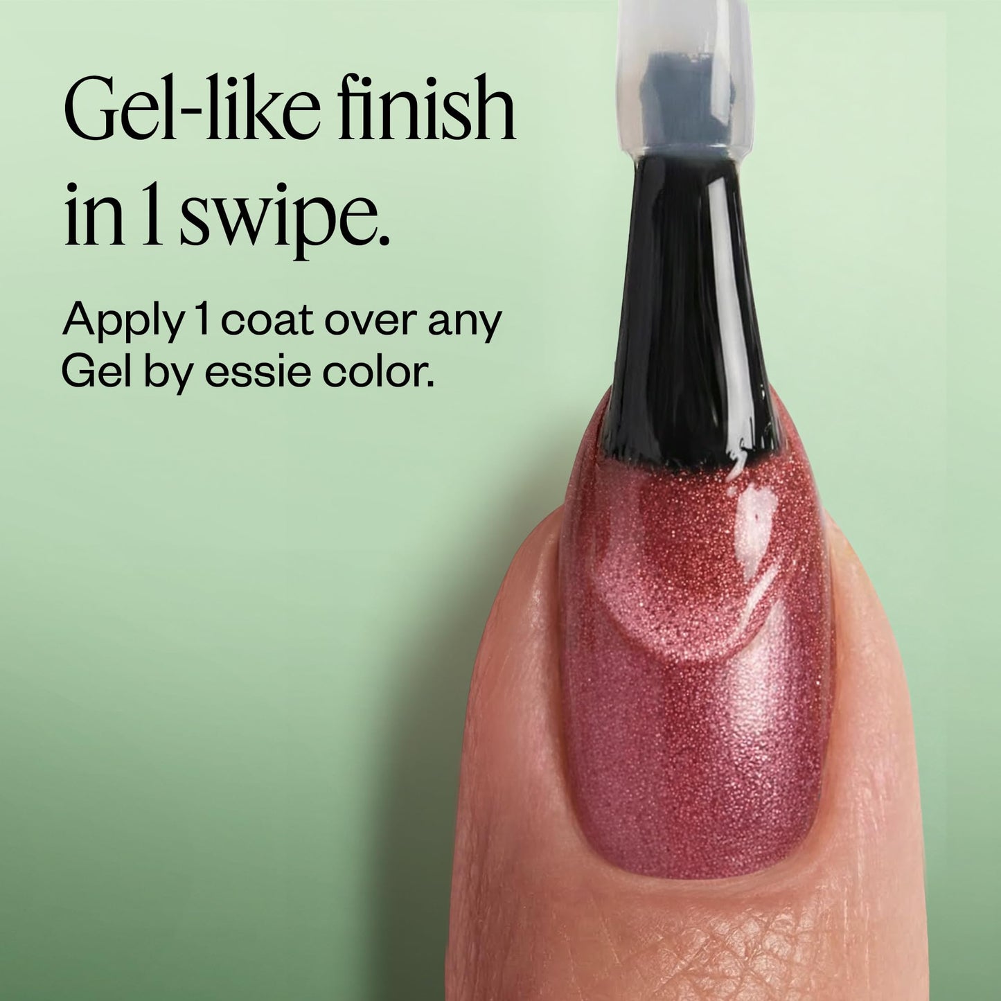 essie Gel Couture Gel-like Nail Polish, Vegan, Metallic Glaze Top Coat Nail Polish, Blushed Metal, 0.46 fl oz