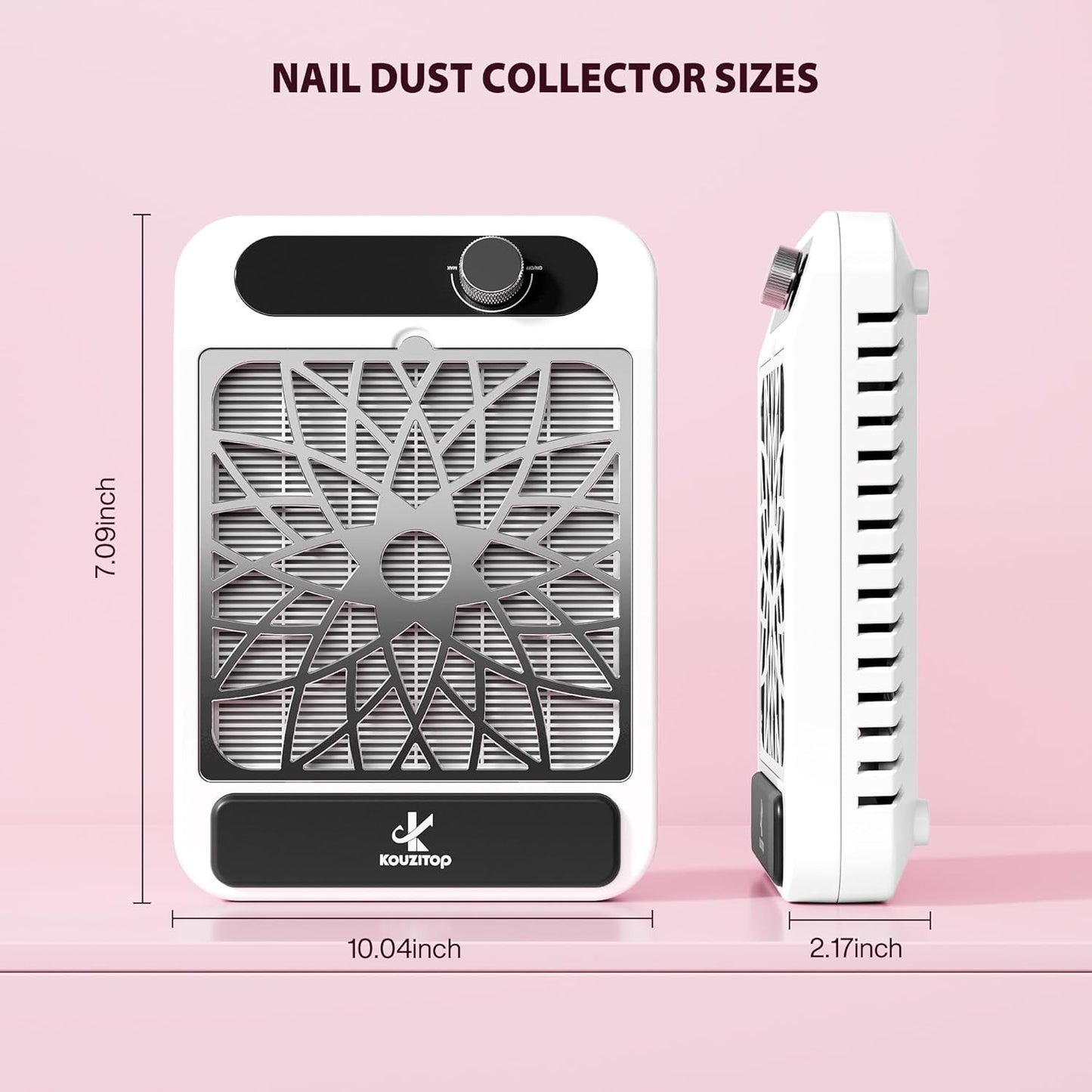 Professional Nail Dust Collector Vacuum - Powerful Low-Noise Suction for Salon & Home Use