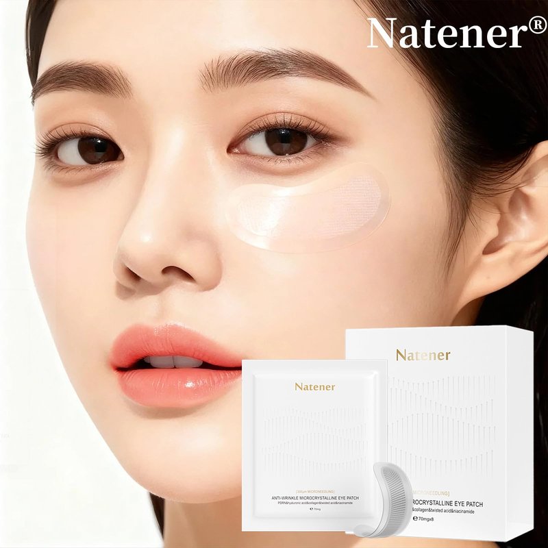 Natener 4 pairs PDRN Micro Eye Patches, Under Eye Patches for Puffy eyes, Dark Circles & Wrinkle | Hyaluronic Acid, Kojic Acid, Collagen, Peptides, Vitamin C, Niacinamide - Korean Popular Eye Care
