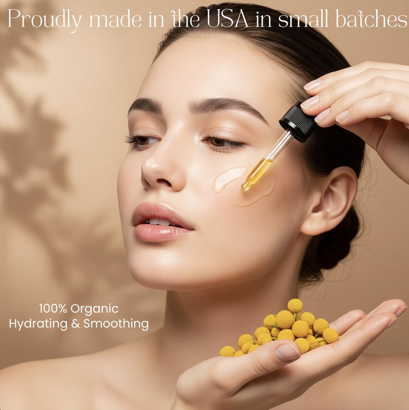 100% Organic Paracress Flower Spilanthes Facial Oil Serum for Face MCT Coconut Oil Infused with Paracress Spilanthes Acmella Oleracea Flowers for Anti-Aging Anti-Wrinkle Moisturizing Miracle 1 Fl Oz